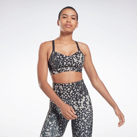 Reebok Lux Tiras Modern Safari Print Sports Bra Negras | 21LGRBTUS
