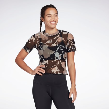 Reebok MYT Allover Print Mesh T-Shirt Negras | 29XQTLNUK
