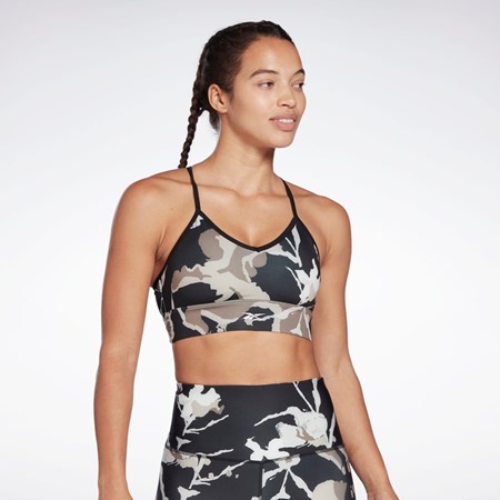 Reebok MYT Printed Sports Bra Negras | 83LTYFPXO