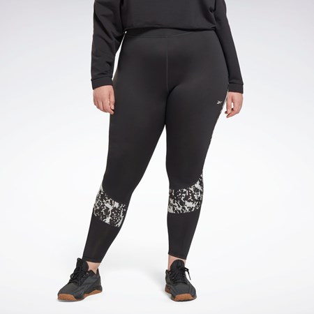 Reebok Modern Safari Leggings (Plus Size) Negras | 19TAJVWDP
