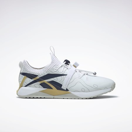 Reebok Nano X1 Froning Entrenamiento Shoes Blancas Azul Marino Doradas | 86RNZDYIP