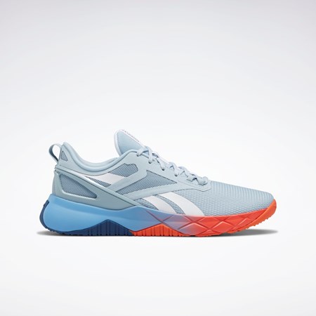 Reebok Nanoflex Parafit TR Shoes Gris Blancas Azules | 02PGJEXLB