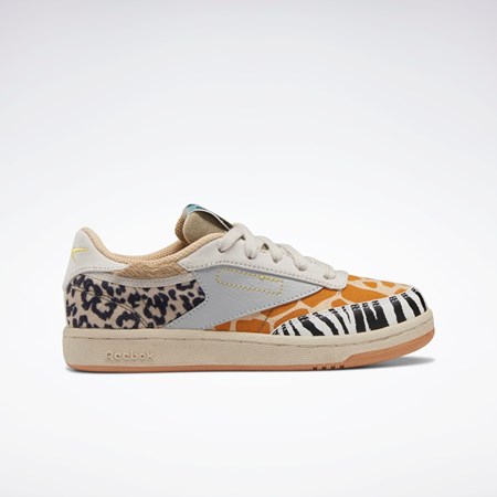 Reebok National Geographic Club C Shoes - Preschool Oatmeal / Sand Stone / Soft Camel | 98ZMUNQGW