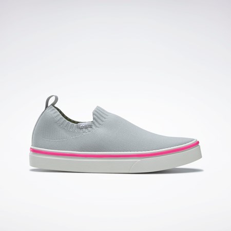 Reebok OnLux Slip-On Shoes Gris Blancas Rosas | 39PLDWZEO