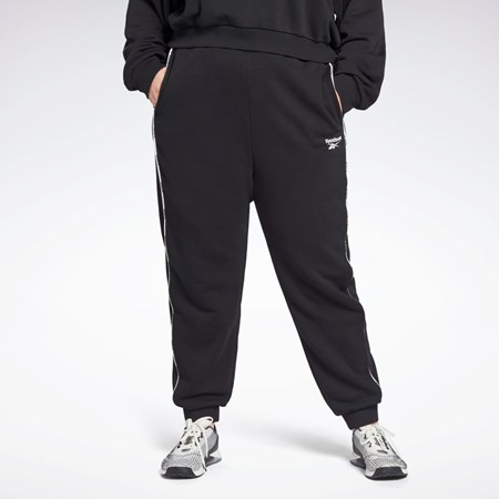 Reebok Piping Joggers (Plus Size) Negras | 84ANWOKUY
