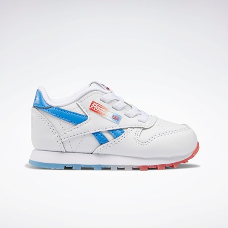 Reebok Popsicle Classic Leather Shoes - Toddler Blancas Azules Rojas | 24RZXOSFL