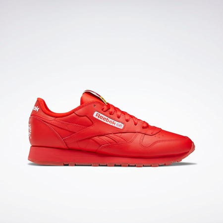 Reebok Popsicle Classic Leather Shoes Rojas Rojas Rojas | 34DEAQTRI