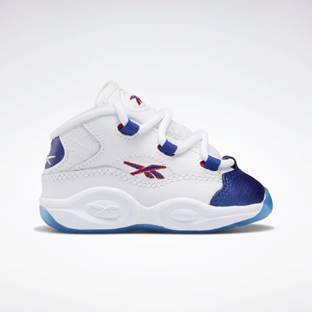 Reebok Question Mid Shoes - Toddler Blancas Rojas | 71UACYEQW