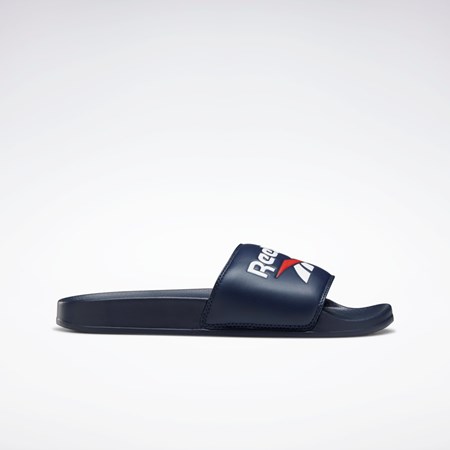 Reebok Reebok Classic Slides Azul Marino Blancas Rojas | 49ZKUPSNV