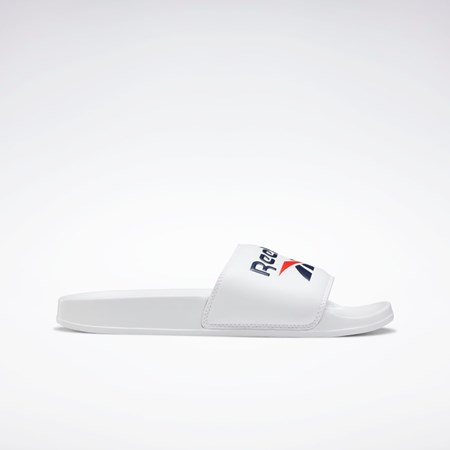 Reebok Reebok Classic Slides Blancas Azul Marino Rojas | 31RUPMTSG