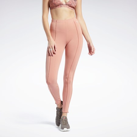 Reebok Reebok Classics High-Rise Leggings Coral | 45SKCUBZQ