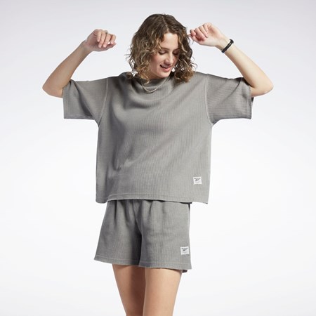 Reebok Reebok Classics Natural Dye Waffle T-Shirt Gris | 52VTRJXCQ