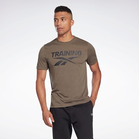 Reebok Reebok Estampadas Series T-Shirt Verde | 27OFHRCWA