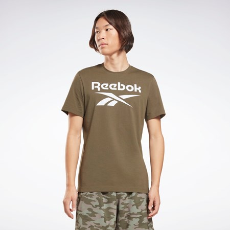 Reebok Reebok Identity Big Logo T-Shirt Verde | 84TZERFUD