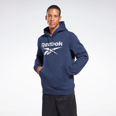 Reebok Reebok Identity Fleece Hoodie Azul Marino | 04XDQZUOY