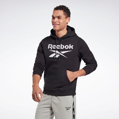 Reebok Reebok Identity Fleece Hoodie Negras Blancas | 25QVOPTKI