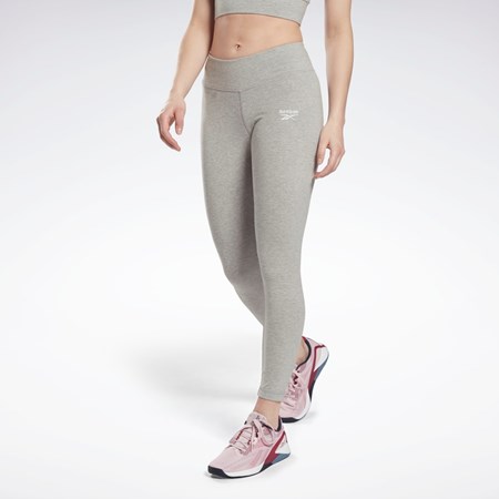 Reebok Reebok Identity Leggings Gris Blancas | 09DXQGYCS