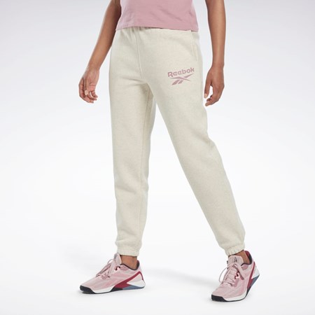 Reebok Reebok Identity Logo Fleece Joggers Blancas | 67IMQKUBW