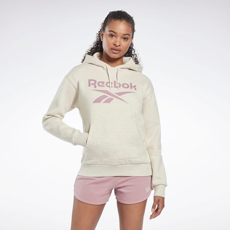 Reebok Reebok Identity Logo Fleece Pullover Hoodie Blancas | 32GWMNLHZ