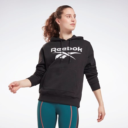 Reebok Reebok Identity Logo Fleece Pullover Hoodie Negras | 82NFCVISR