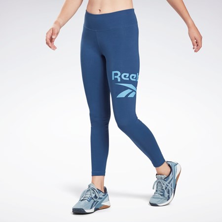 Reebok Reebok Identity Logo Leggings Azules | 76MGTCRKS