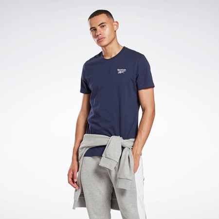 Reebok Reebok Identity T-Shirt Azul Marino | 65LXCGQEK