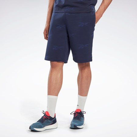 Reebok Reebok Identity Vector Fleece Shorts Azul Marino | 98ZREOUTJ