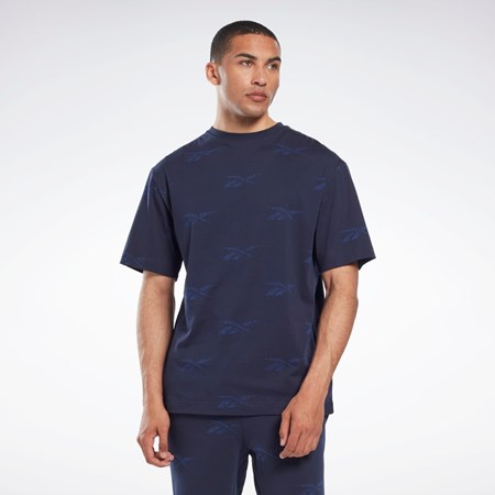 Reebok Reebok Identity Vector T-Shirt Azul Marino | 63RDAHQGC