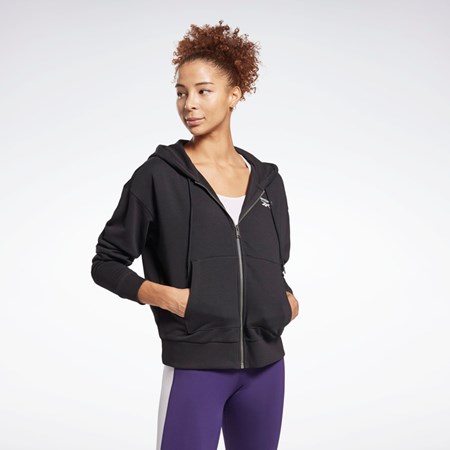 Reebok Reebok Identity Zip-Up Pista Jacket Negras | 38GBCKVTW