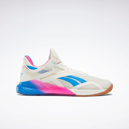 Reebok Reebok Nano X Entrenamiento Shoes Blancas Rosas Azules | 24FTJHQCR