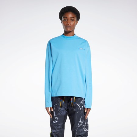 Reebok Reebok by Pyer Moss Long Sleeve Tee Azules | 35XQGBMWS