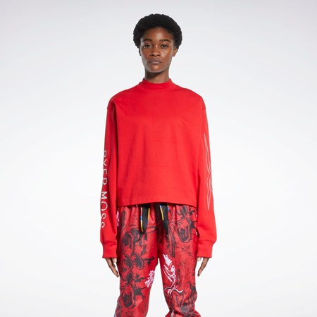 Reebok Reebok by Pyer Moss Turtleneck Long Sleeve T-Shirt Rojas | 08DTFQHEA