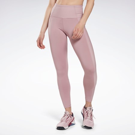 Reebok Rib High-Rise Leggings Infused Lilac | 10WPIEDNR