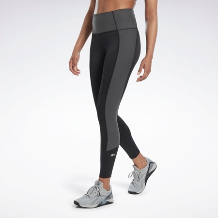 Reebok Rib High-Rise Leggings Negras | 62XQNTUBJ