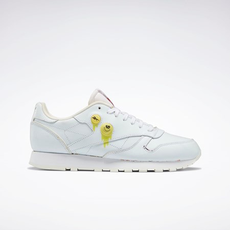 Reebok Smiley Classic Leather Pump 50th Shoes Blancas Blancas | 89ASYTBCH