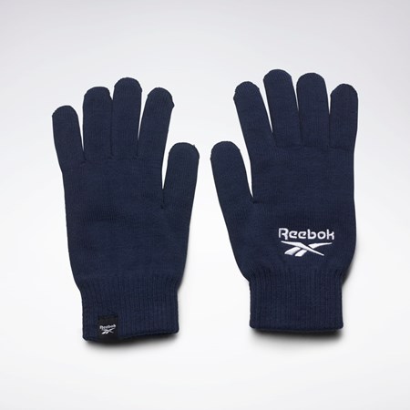 Reebok Sports Essentials Logo Gloves Azul Marino | 73IVROJNW