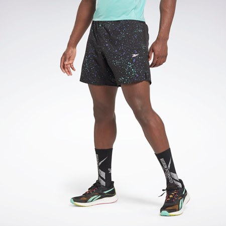 Reebok Strength Allover Print Shorts Negras | 38LIAYJWO