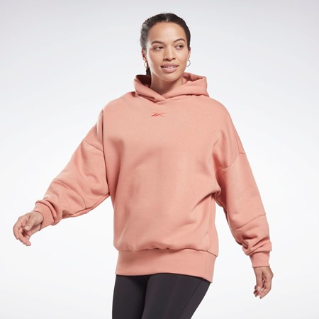 Reebok Studio Recycled Oversize Hoodie Coral | 73OLCGDRY