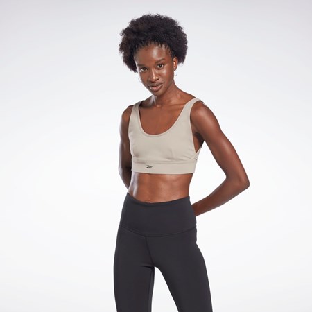 Reebok Studio Reebok Stripped Minimalist Bra Gris | 64NDWFUKL
