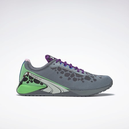 Reebok THE FLINTSTONES Nano X1 Entrenamiento Shoes Gris Moradas Verde Menta | 81MQKHPAB