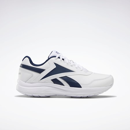 Reebok Walk Ultra 7 DMX MAX Extra-Anchos Shoes Blancas Azul Marino Azul Real | 40ATFGPVJ