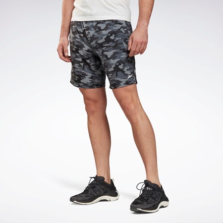 Reebok Workout Ready Camo Estampadas Shorts Negras | 48HTBCKOQ