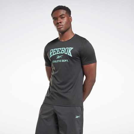 Reebok Workout Ready Estampadas T-Shirt Negras | 84FWTICED