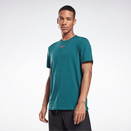 Reebok Workout Ready Mesh T-Shirt Midnight Pine | 50ZATWRIF