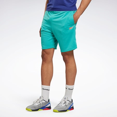 Reebok Workout Ready Mélange Shorts Semi Classic Teal | 35KBSWIQO