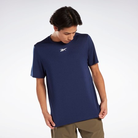 Reebok Workout Ready Mélange T-Shirt Azules | 68NAUWREB