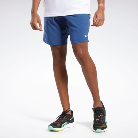 Reebok Workout Ready Shorts Azules | 86QVMYLUK