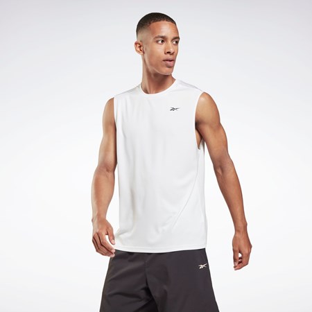 Reebok Workout Ready Sin Manga Tech T-Shirt Blancas Blancas | 01KDAFZWS