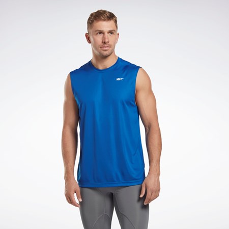 Reebok Workout Ready Sin Manga Tech T-Shirt Azules | 89EHPSZRQ