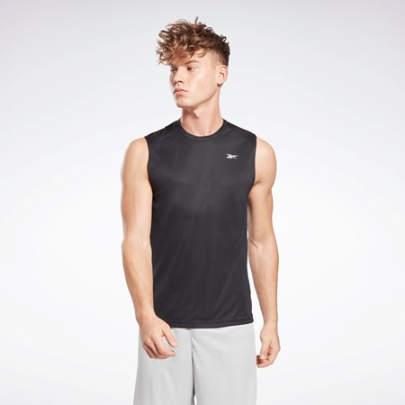 Reebok Workout Ready Sin Manga Tech T-Shirt Negras | 92OHXMEFD